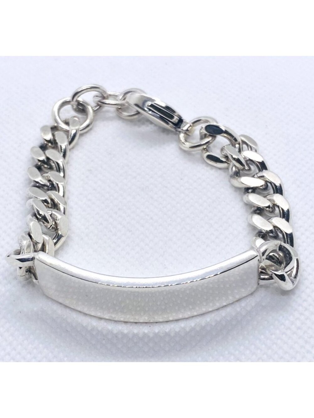 James Avery Sterling Silver 925 Curb ID Plate Bracelet 8"